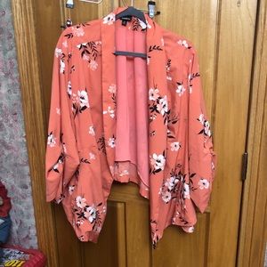 Dark peach open front blazer